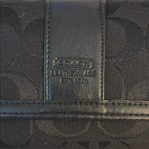 🖤 Vintage 2001 COACH Leatherware Black Signature Wallet – NWT / Never Used 🖤 - Picture 5 of 12